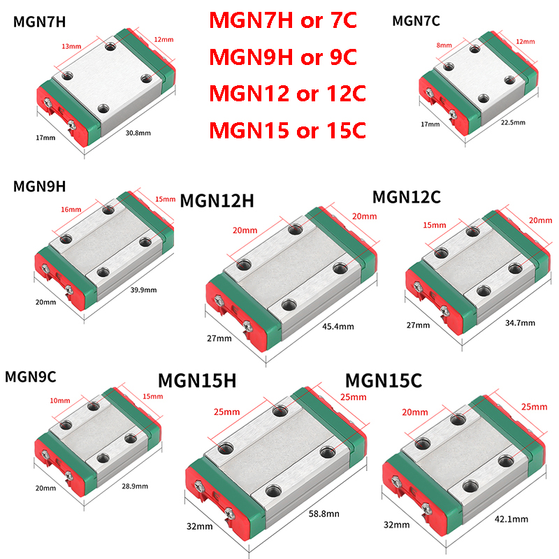 Linear Rail Mgn12H Set - 2 SZTUK MGN7C MGN7H MGN9C MGN9H